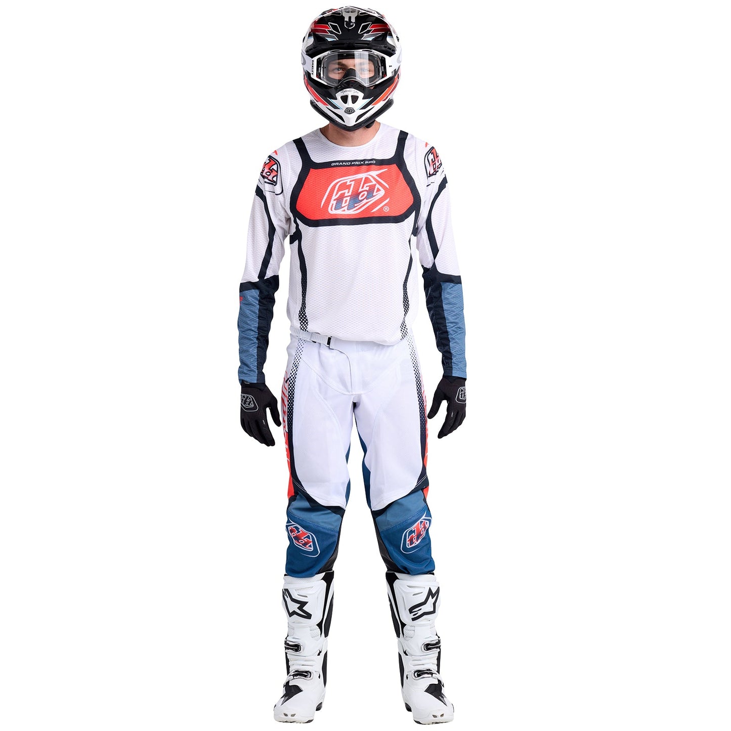 TLD GP Pro Air Jersey Bands White / Indigo