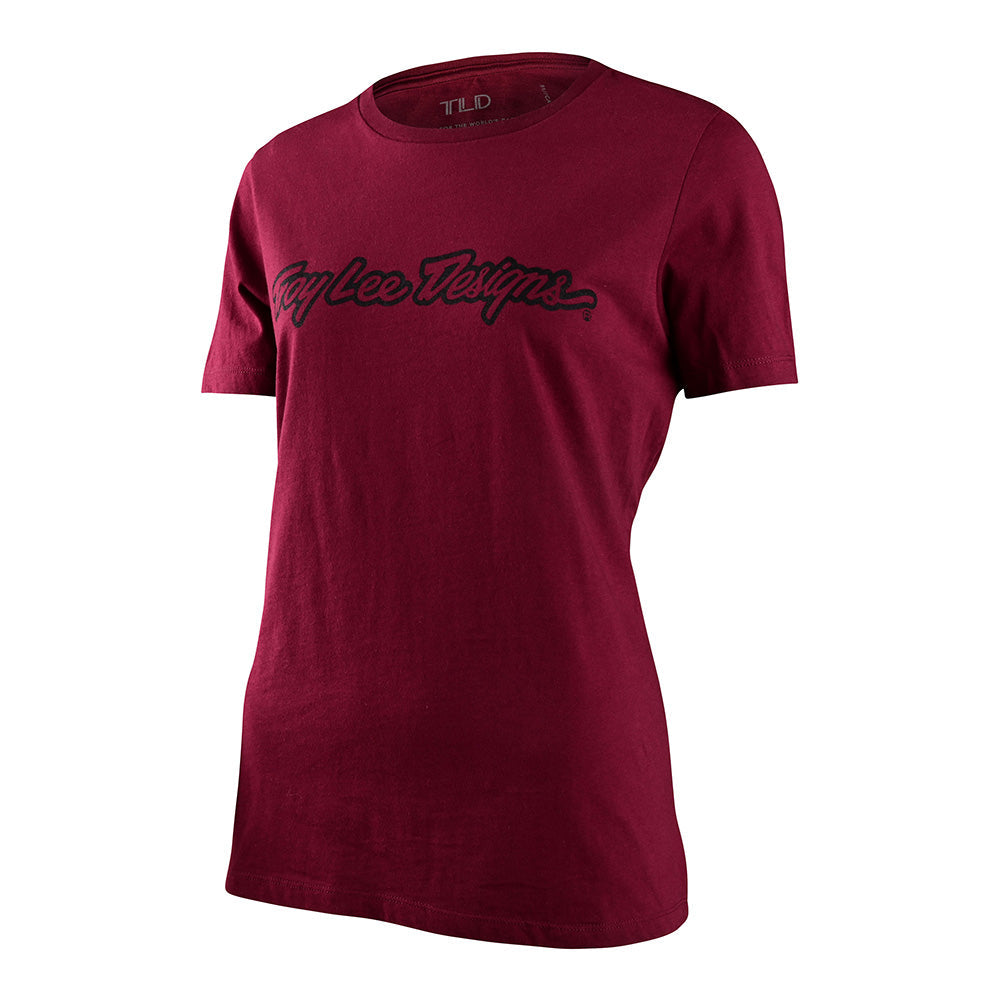 Troy Lee WOMENS SHORT SLEEVE SIGNATURE Maroon
