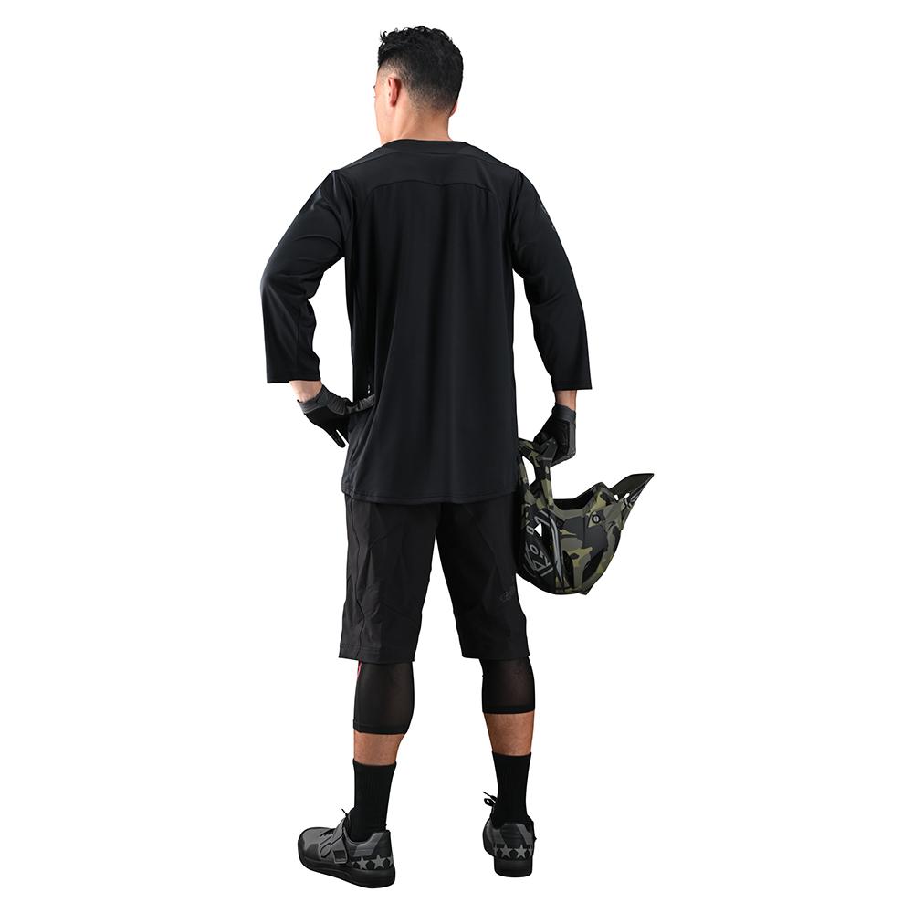 Troy Lee RUCKUS 3/4 SLEEVE JERSEY SOLID Black