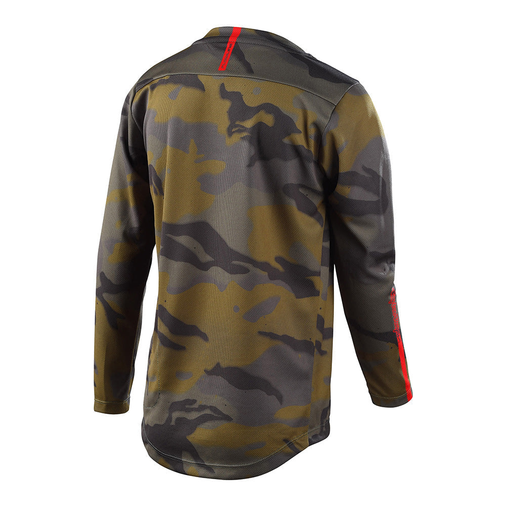Troy Lee YOUTH FLOWLINE LONG SLEEVE JERSEY SPRAY Army