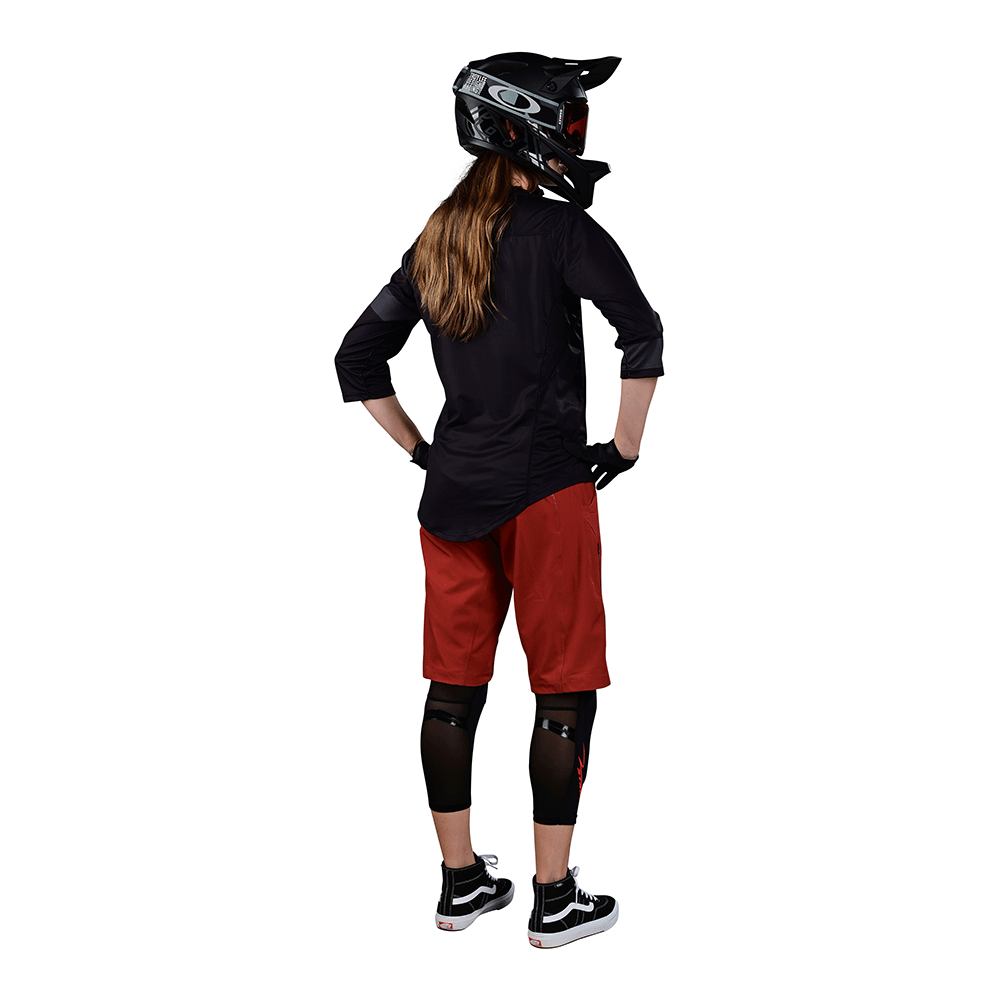 Womens Mischief Jersey Split Stripe Black