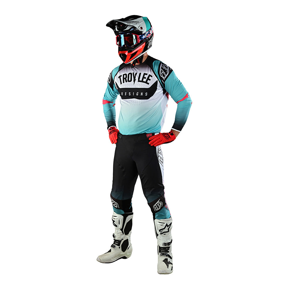 Troy Lee SE Ultra Jersey Arc Turquoise / Neon Melon