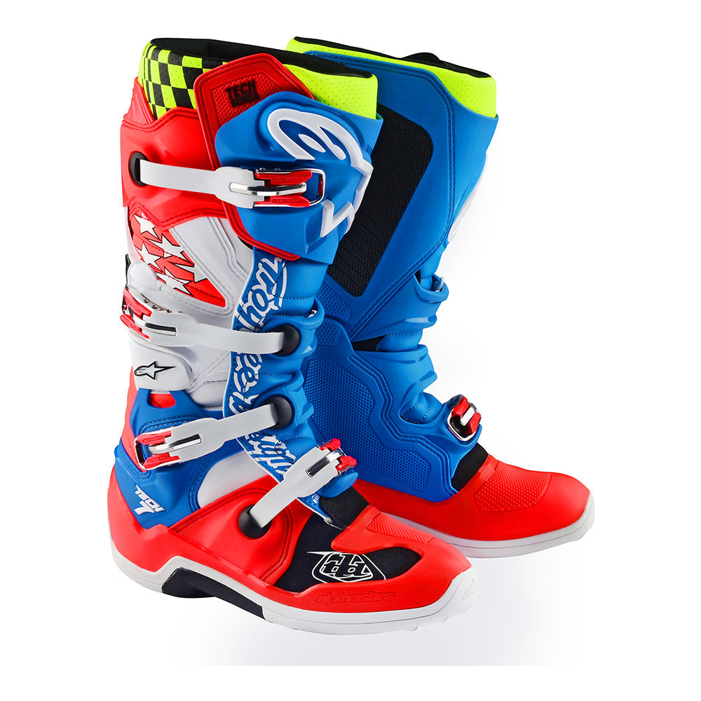 Alpinestars Tech MX Boot Solid Rocket Red White Blue – Troy