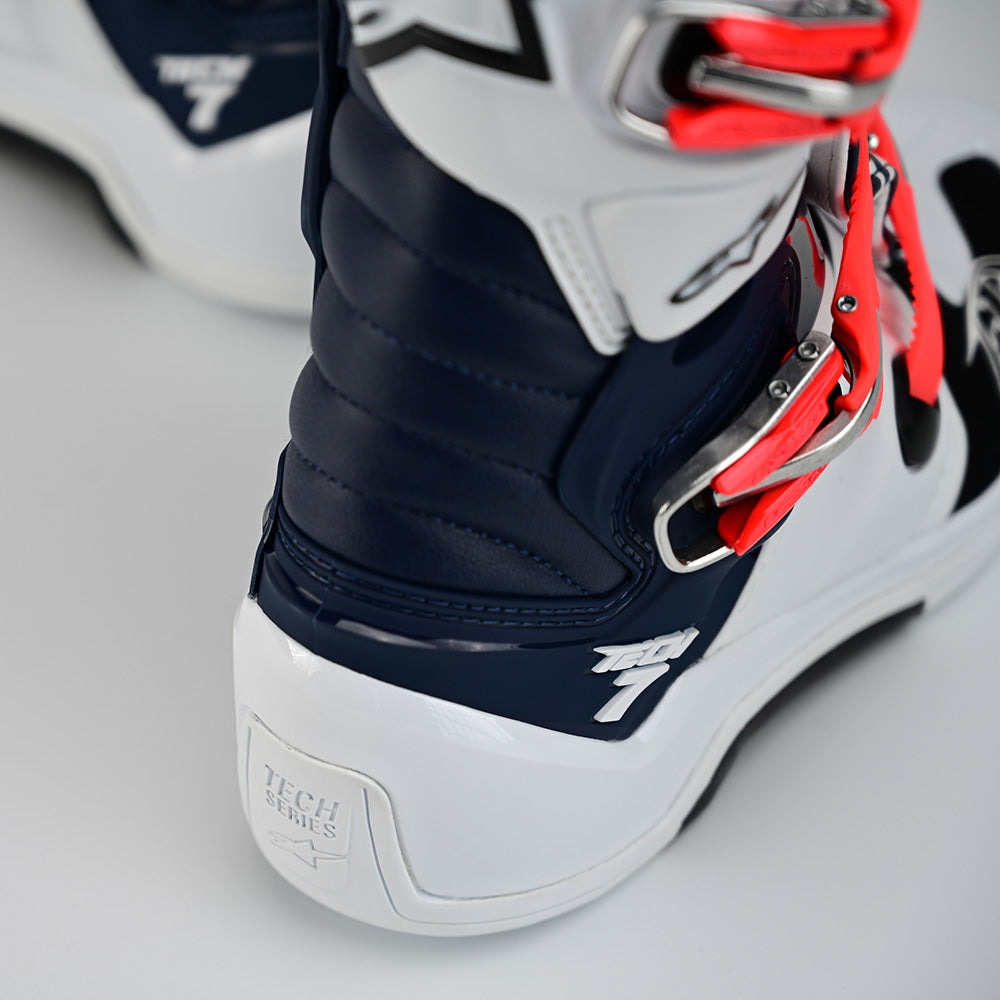 Troy Lee Alpinestars Tech 7 MX Boot Solid White / Navy