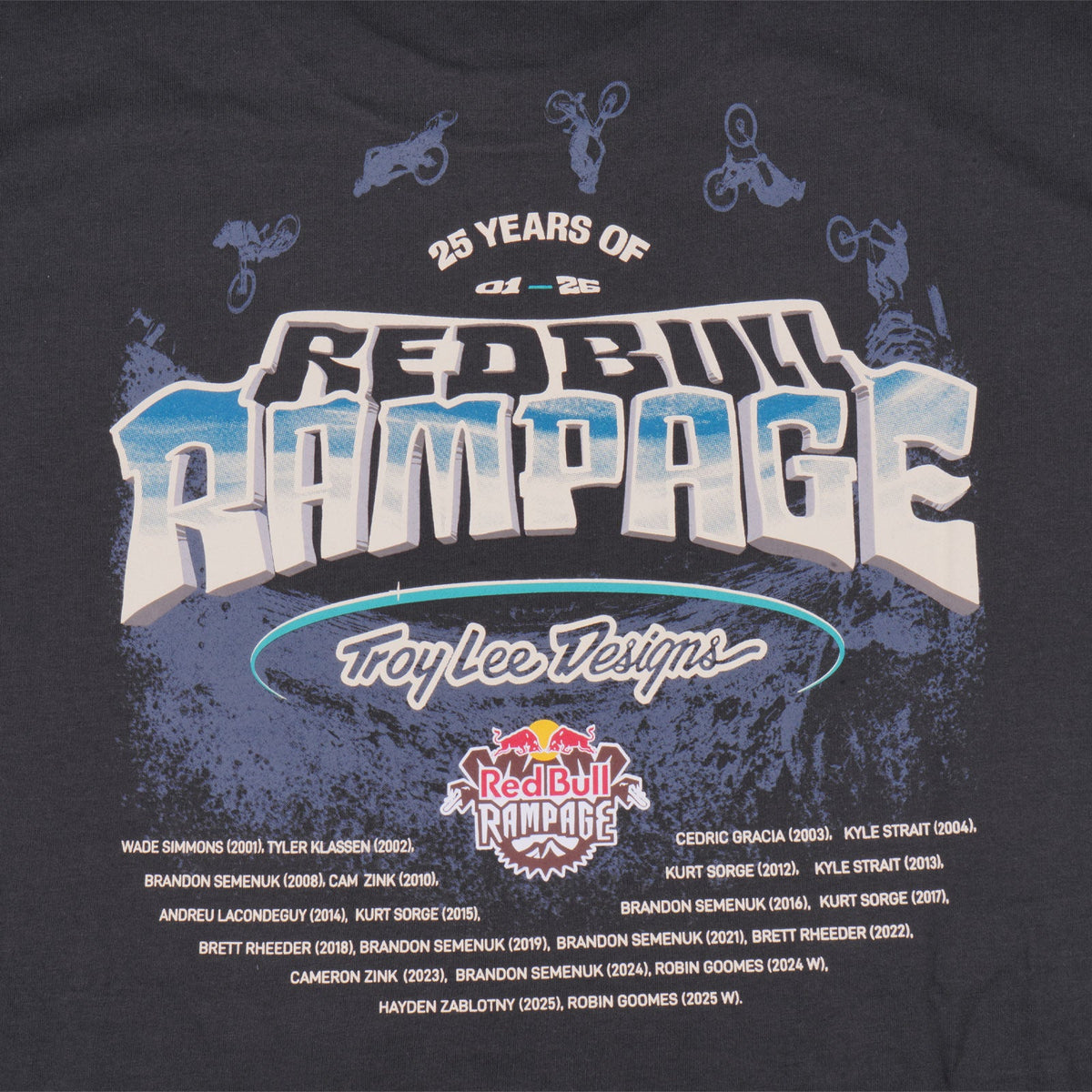 Short Sleeve Tee Troy Lee Designs X Red Bull Rampage Canyon Gap Carbon