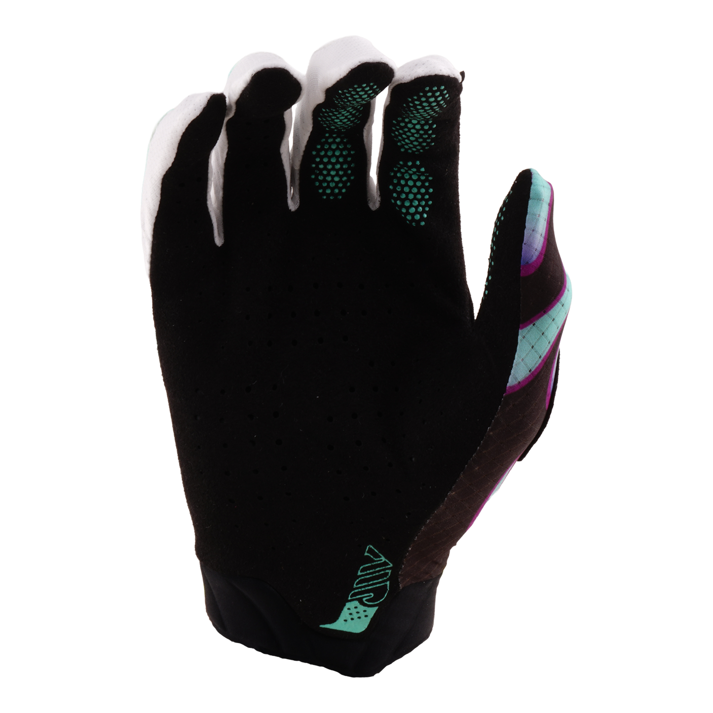 Youth Air Glove Overspray Black / Real Teal