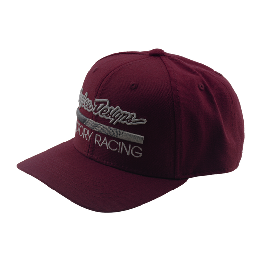 Curved Bill Snapback Troy Lee Designs Factory Racing Burgundy / Gray