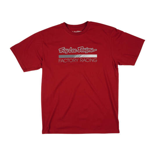 Short Sleeve Tee Troy Lee Designs Factory Racing Burgundy