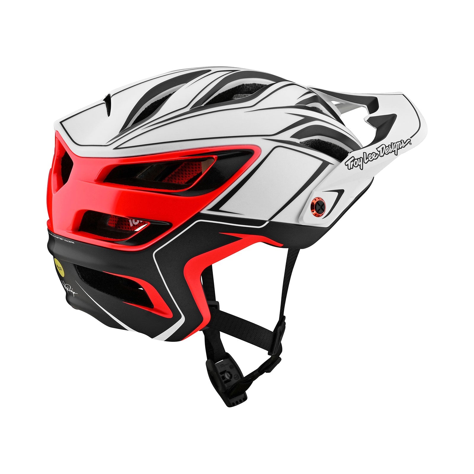 TLD A3 Helmet Pin White / Red