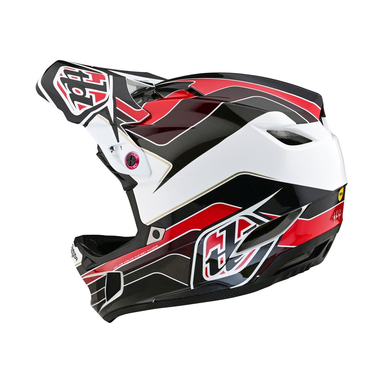 TLD D4 Polyacrylite Helmet W/MIPS Block Charcoal / Red