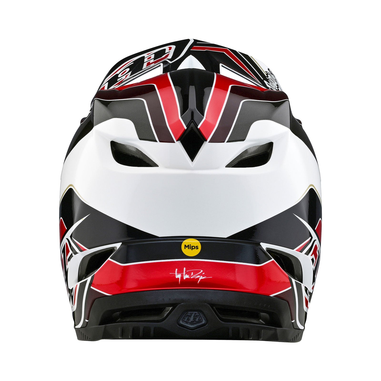 TLD D4 Polyacrylite Helmet W/MIPS Block Charcoal / Red