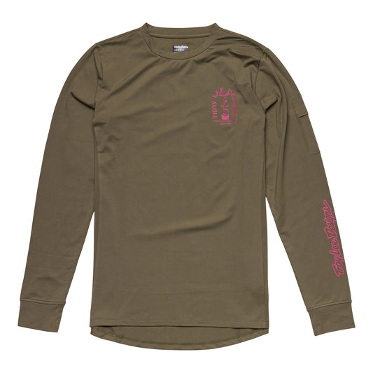 Troy Lee Youth Ride Tee Fangs Olive