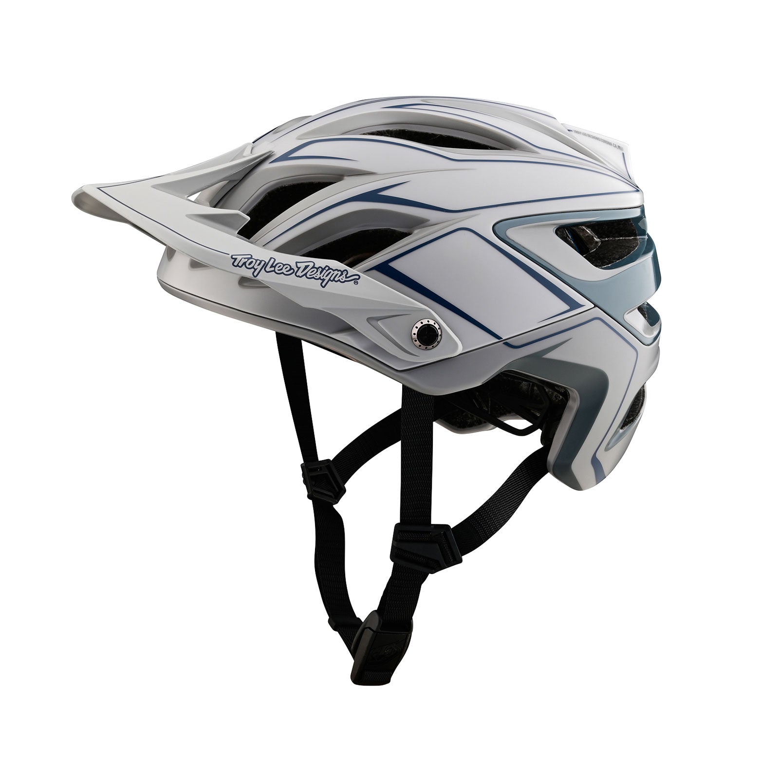 TLD A3 Helmet W/MIPS Uno Pinstripe Light Grey