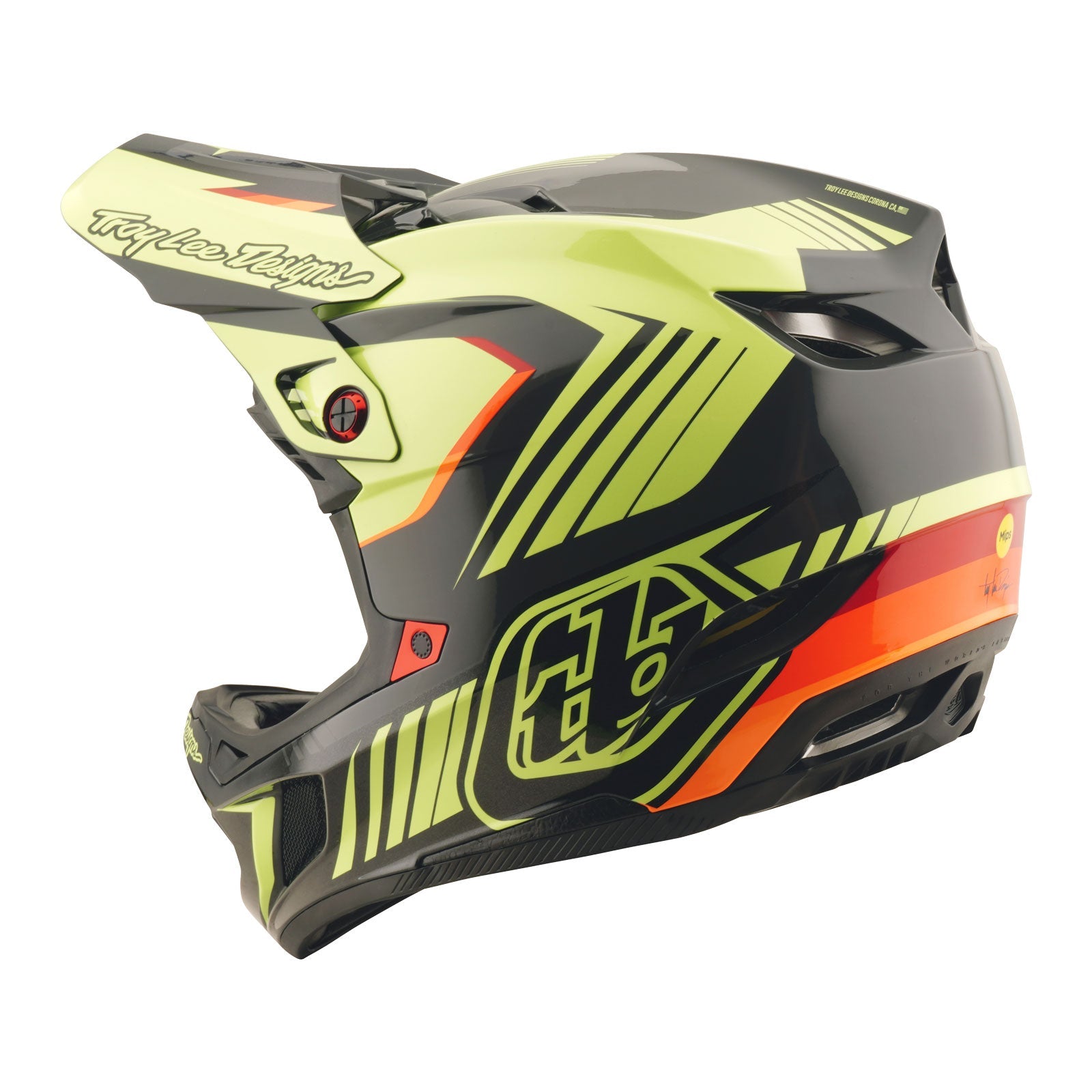 TLD D4 Polyacrylite Helmet Qualifer Black / Yellow