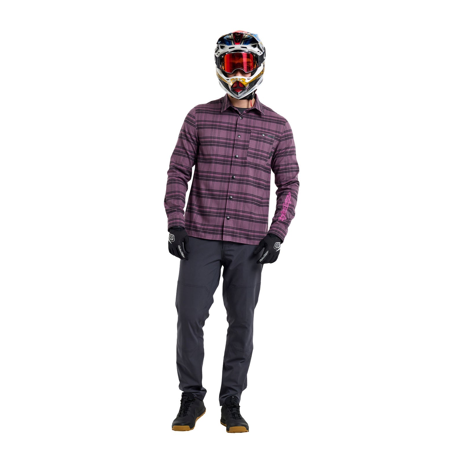TLD Grind Flannel Yd Plaid Deep Purp
