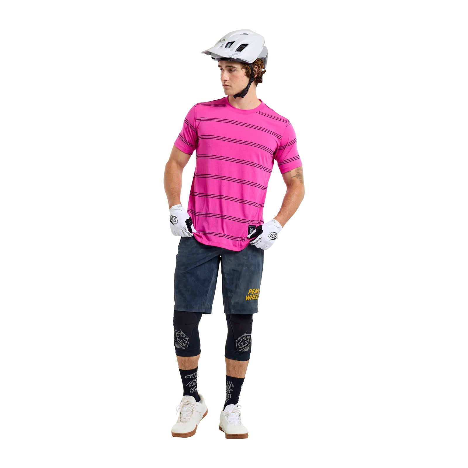 TLD Skyline Short Sleeve Ride Tee Washed Out Party Pink