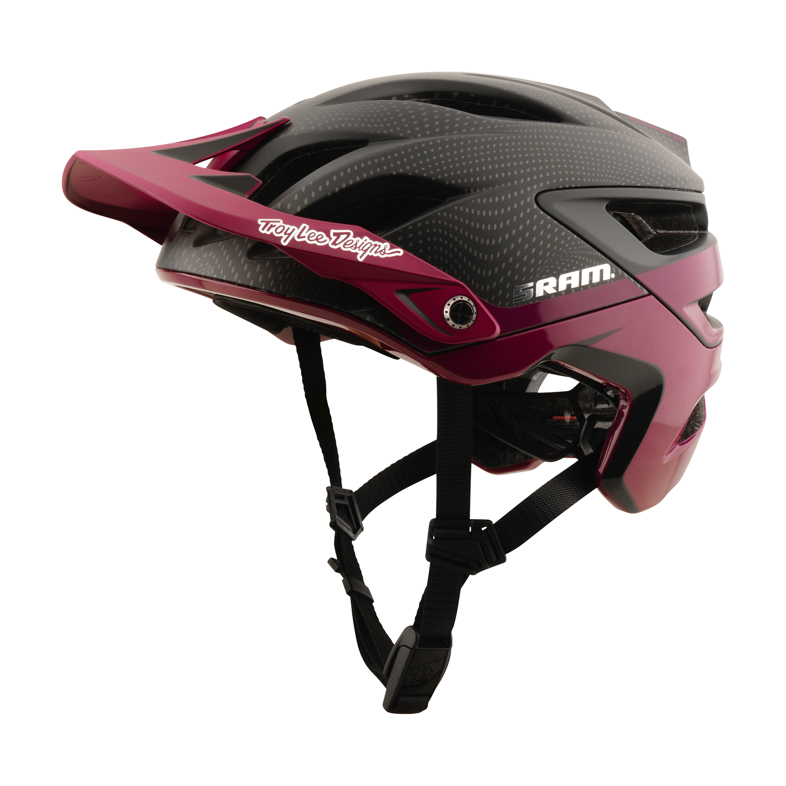 TLD A3 Helmet W/MIPS Troy Lee Designs X SRAM Radioscape Black / Berry