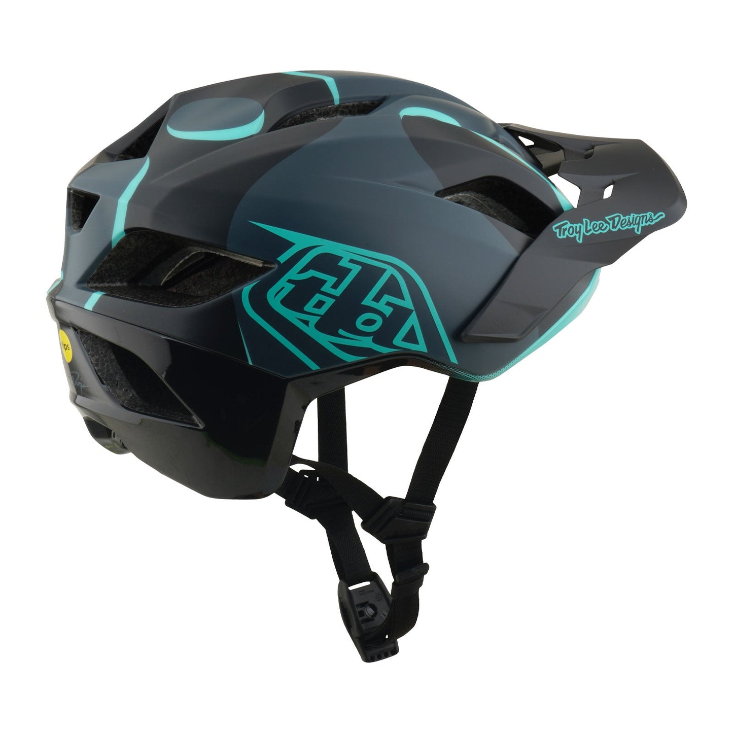 Flowline SE Helmet Badge Carbon / Real Teal