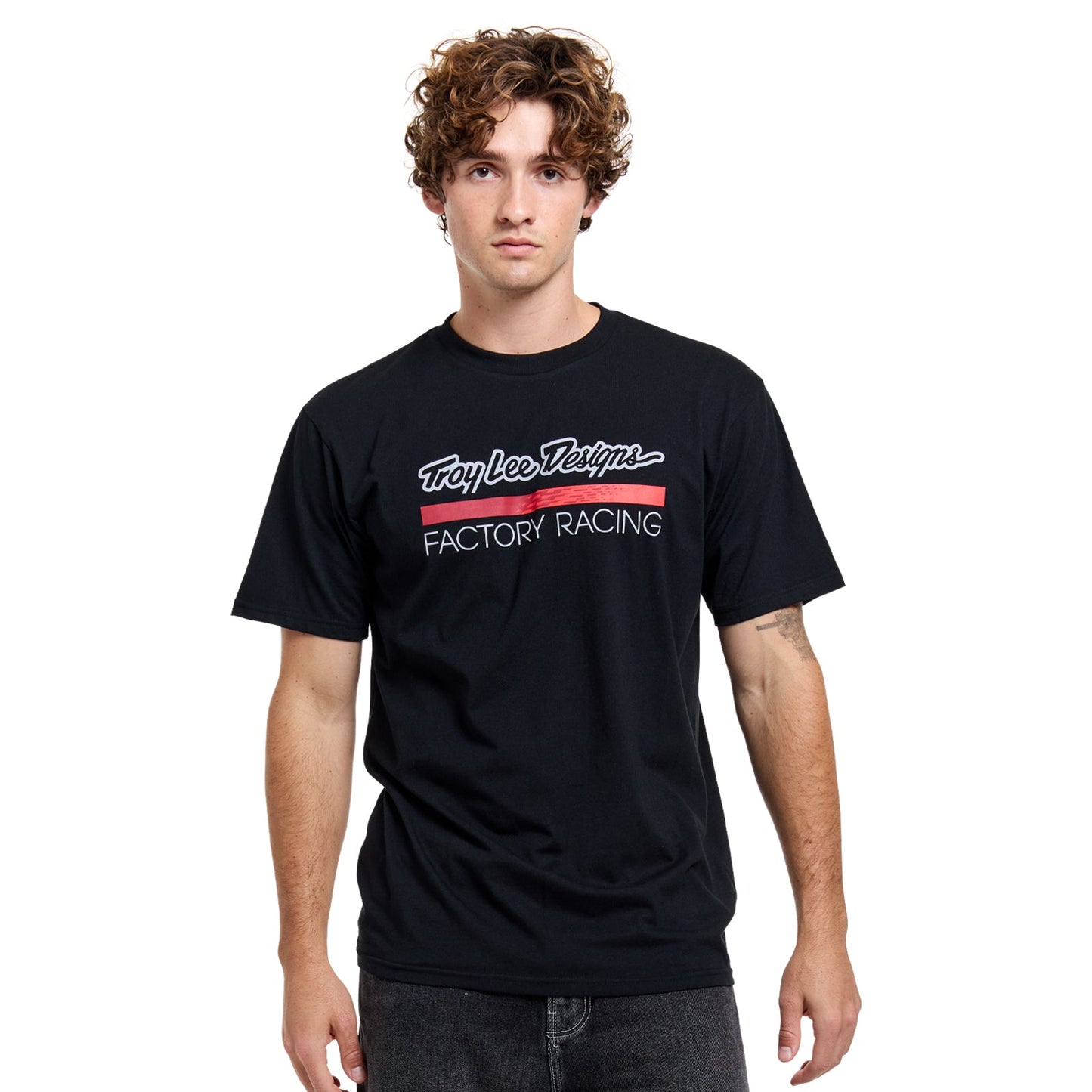 Short Sleeve Tee Troy Lee Designs Factory Racing Black / Red