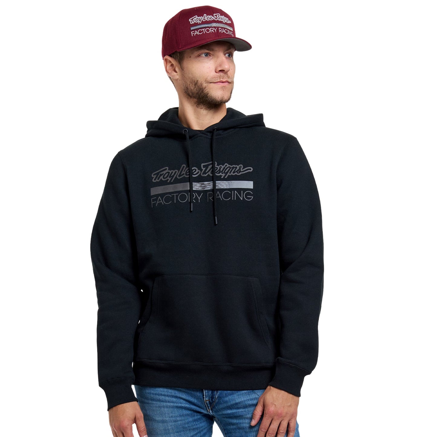 Pullover Hoodie Troy Lee Designs Factory Racing Black / Reflective