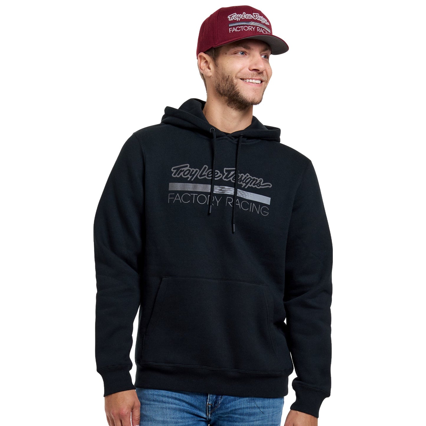 Pullover Hoodie Troy Lee Designs Factory Racing Black / Reflective