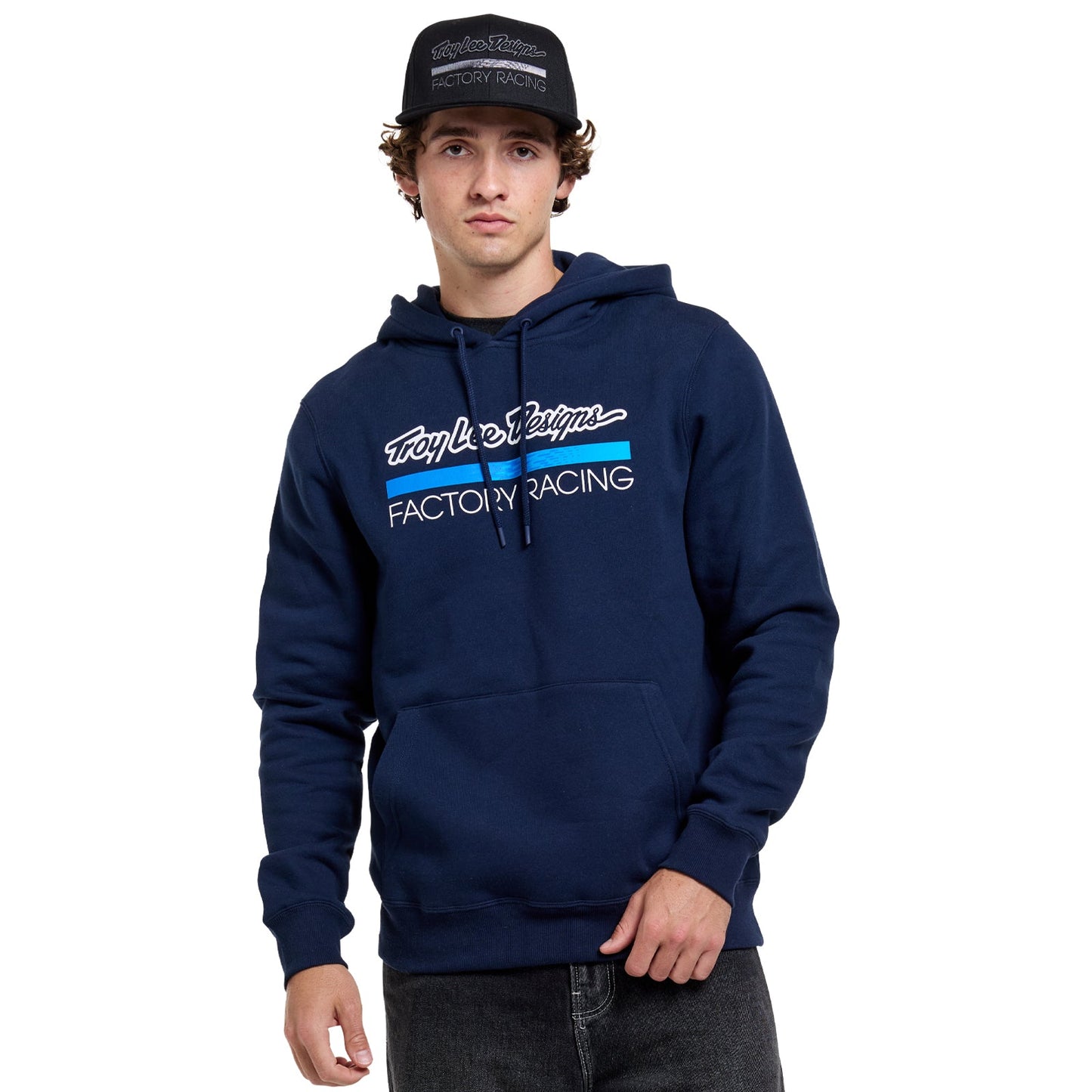 Pullover Hoodie Troy Lee Designs Factory Racing Navy / Blue