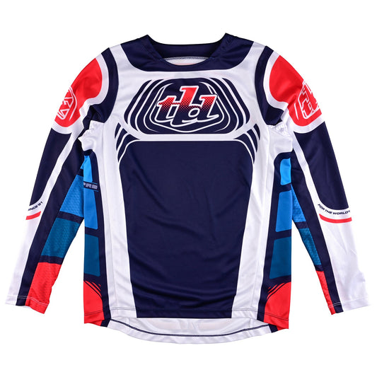 Youth GP Pro Jersey Wavez Navy / Red