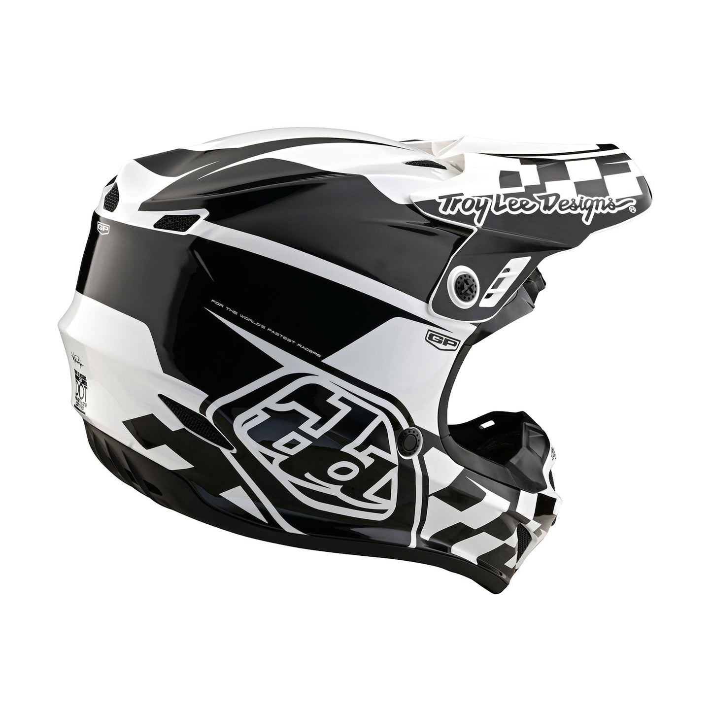 TLD GP Helmet No MIPS Check up White / Black