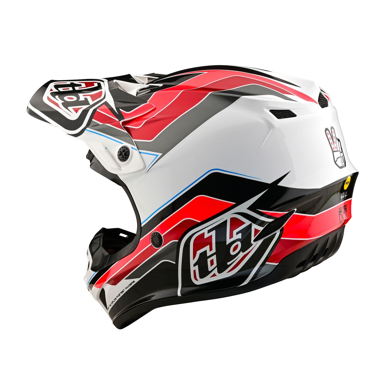 TLD SE4 Polyacrylite Helmet W/MIPS Block Charcoal / Red