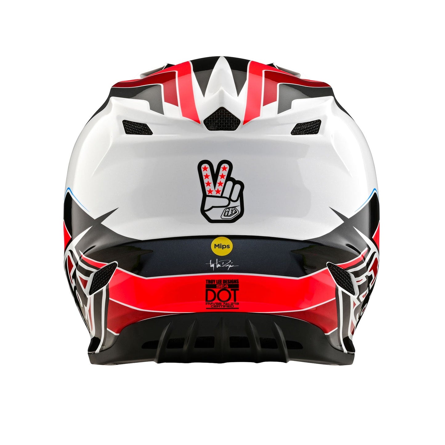 TLD SE4 Polyacrylite Helmet W/MIPS Block Charcoal / Red