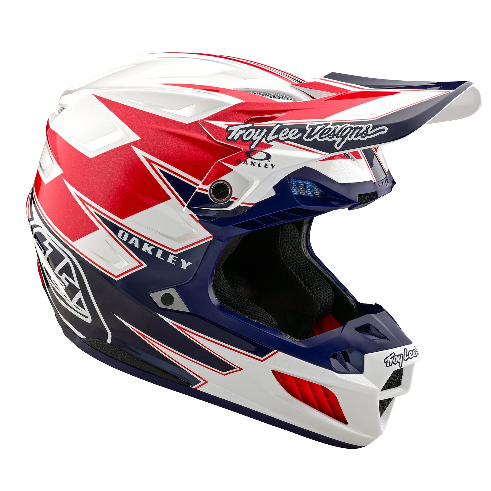 TLD SE5 Composite Helmet W/MIPS Troy Lee Designs X Oakley Vision White / Blue