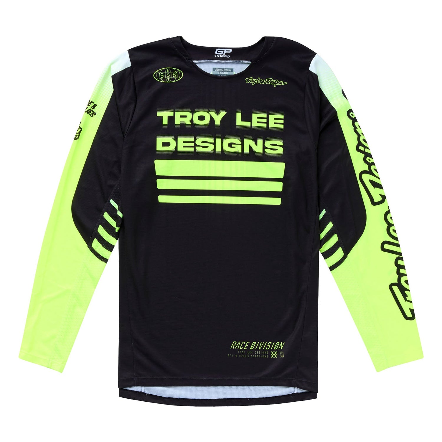 TLD GP Pro Jersey Segment Black / Flo Yellow