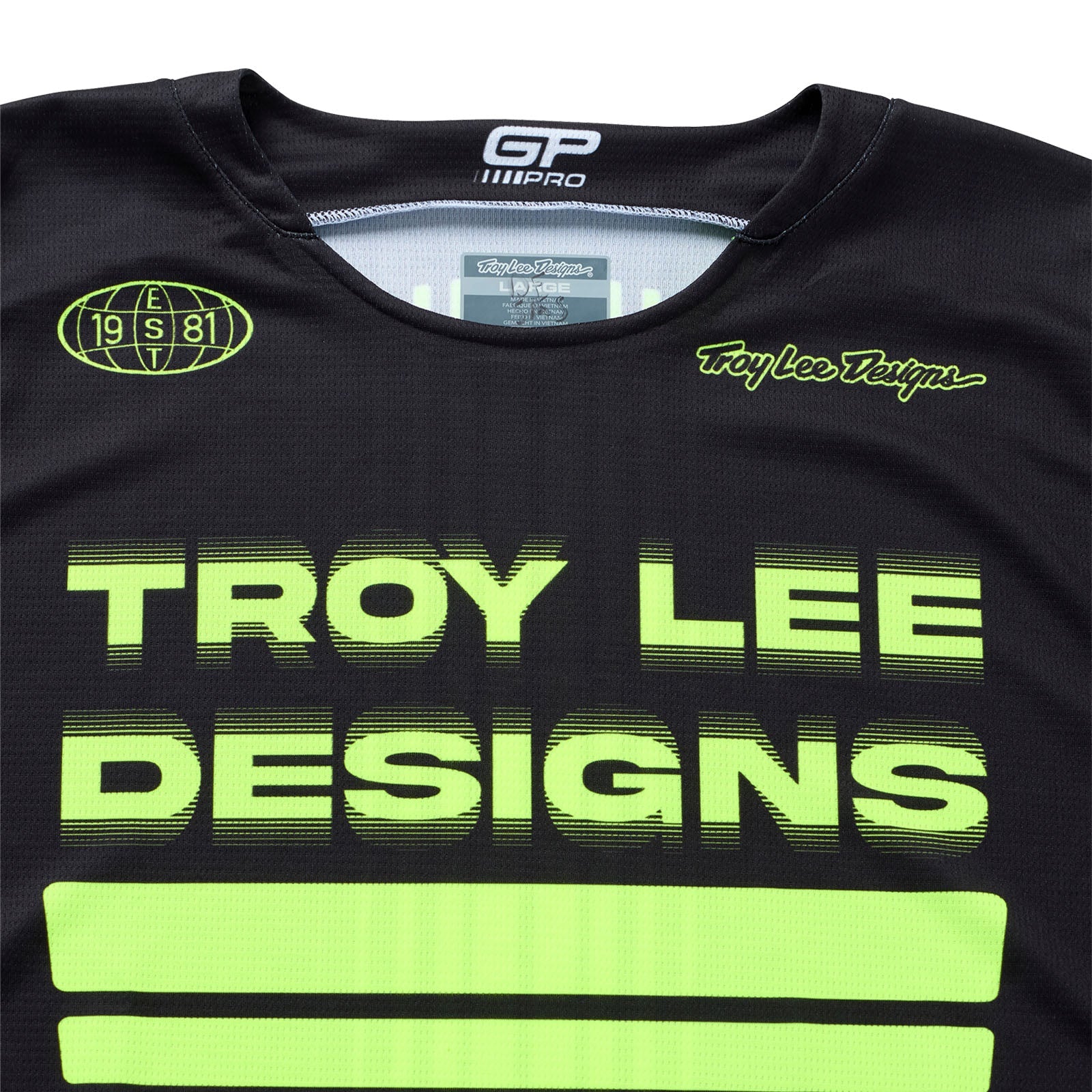 TLD GP Pro Jersey Segment Black / Flo Yellow