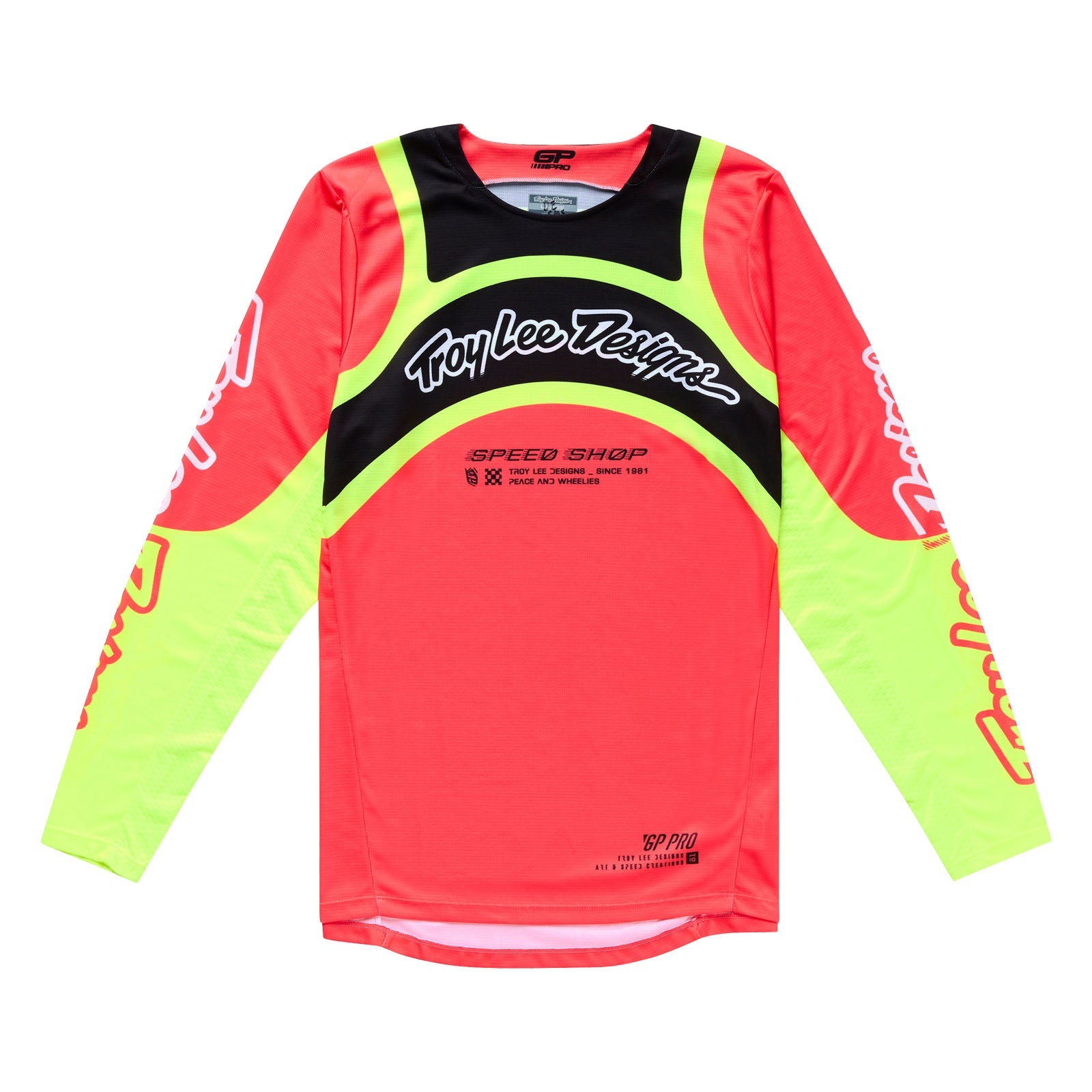 TLD GP Pro Jersey Swerve Infra Red / Flo Yellow