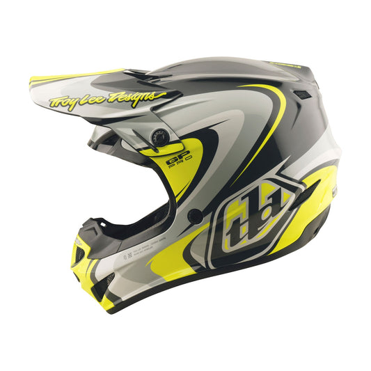TLD GP Pro Helmet Crossover Grey / Flo Yellow