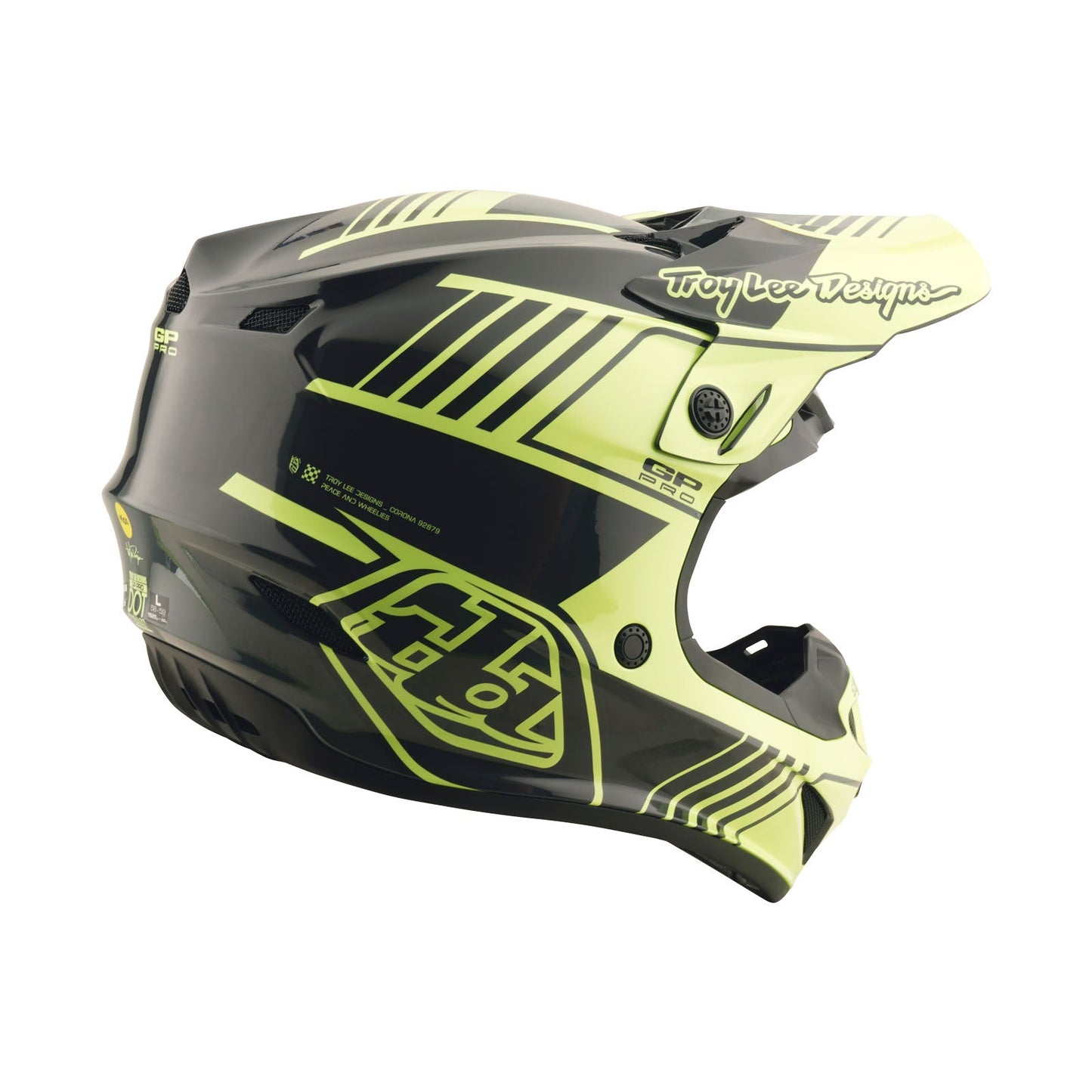 TLD GP Pro Helmet Segment Glo Yellow / Black
