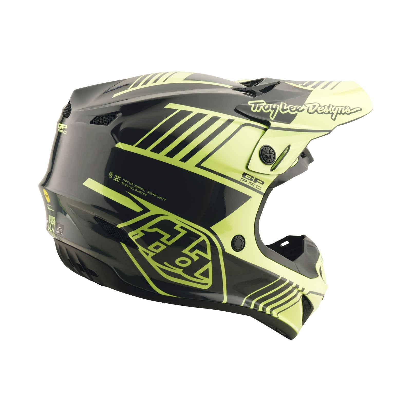 TLD GP Pro Helmet Segment Glo Yellow / Black