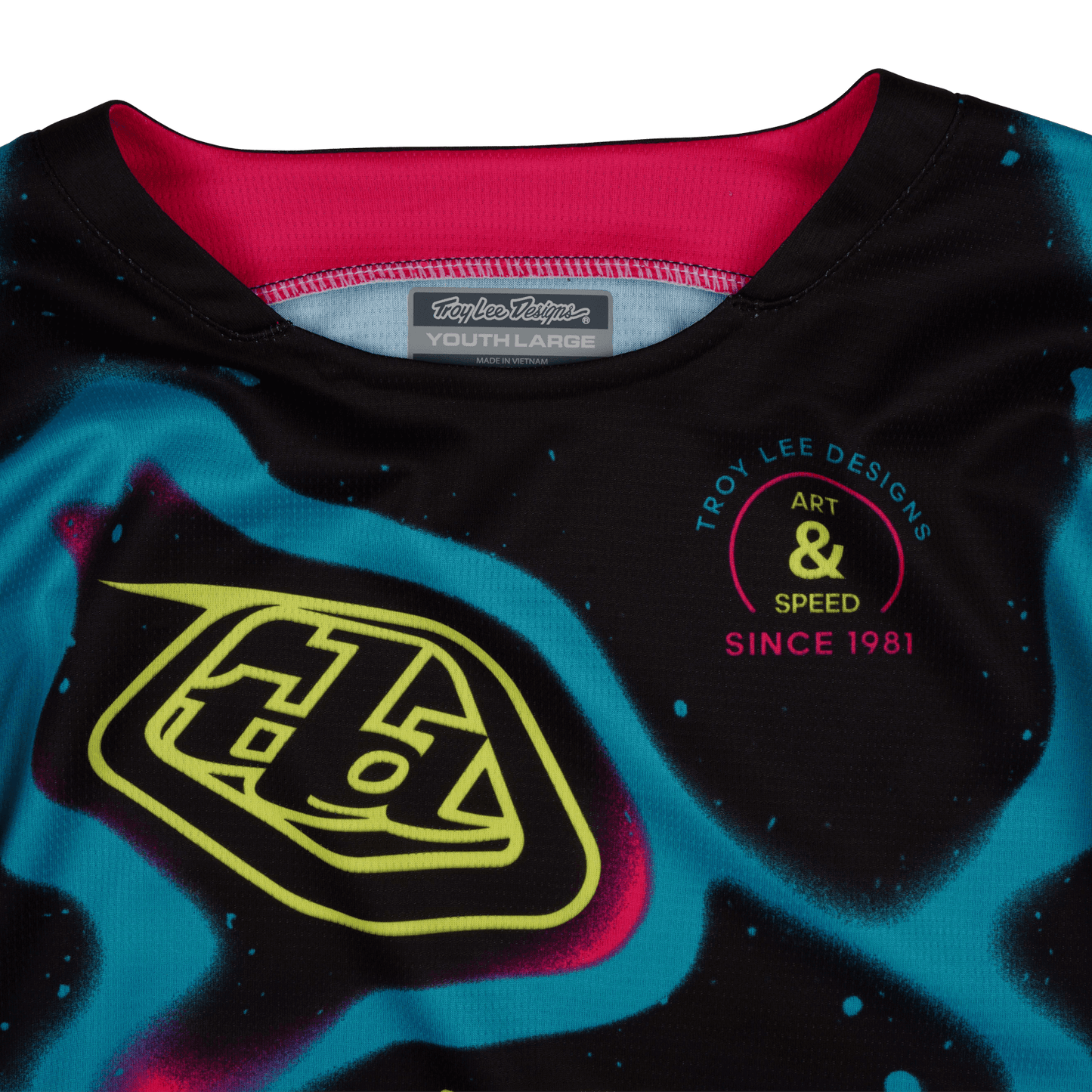 TLD Youth GP Pro Jersey Membrane Black / Glo Yellow