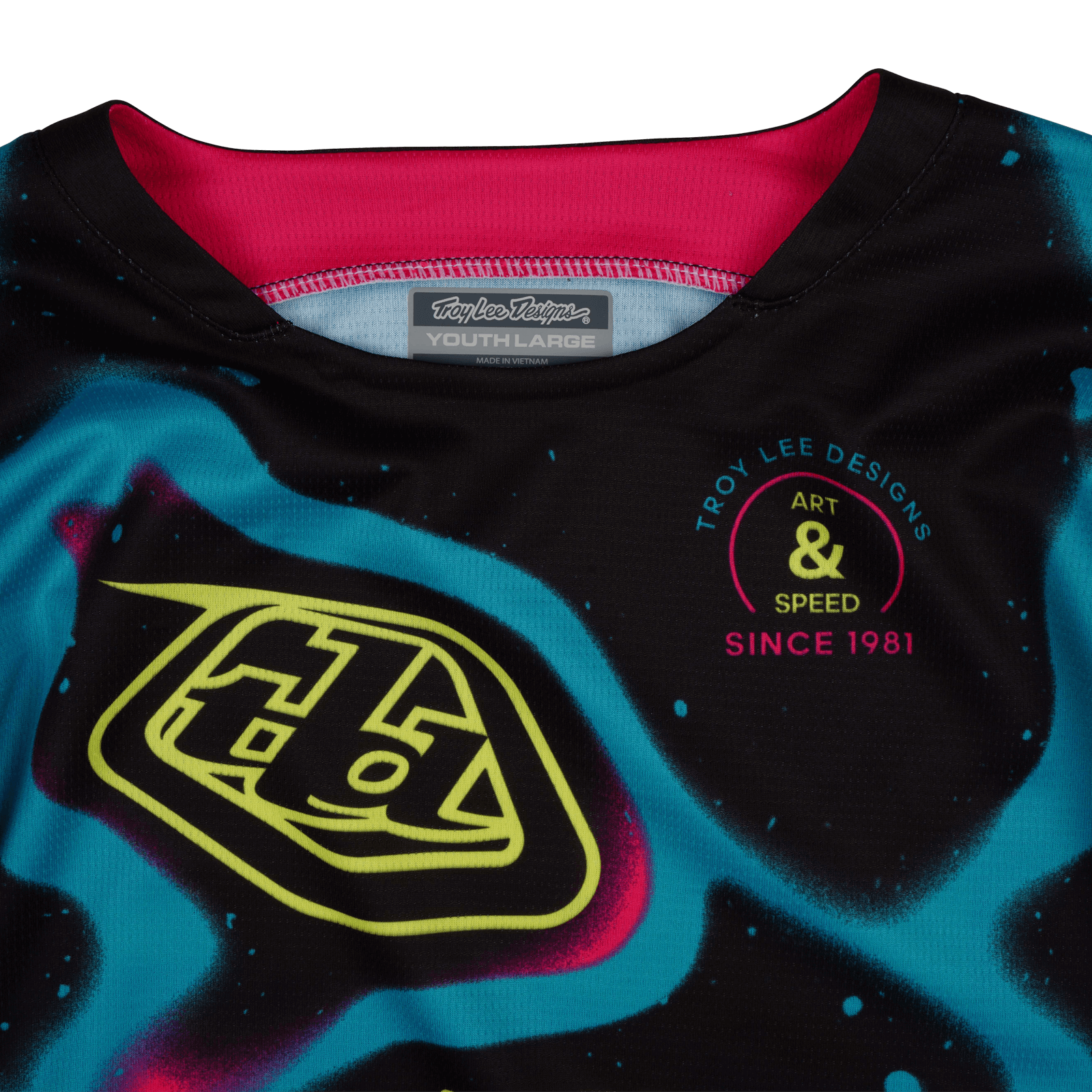 TLD Youth GP Pro Jersey Membrane Black / Glo Yellow
