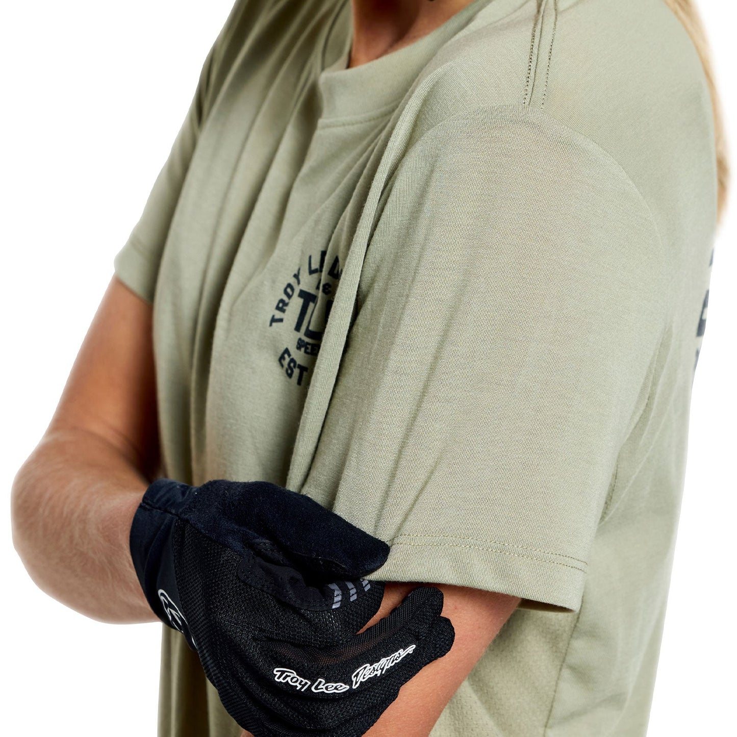 Womens Lilium Ride SS Tee Stamps Sage