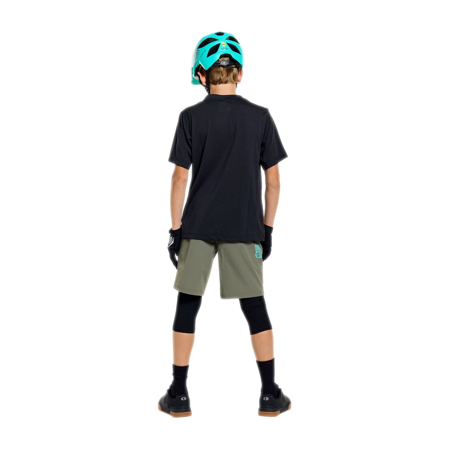 Youth Skyline Ride SS Tee Signature Black / Real Teal