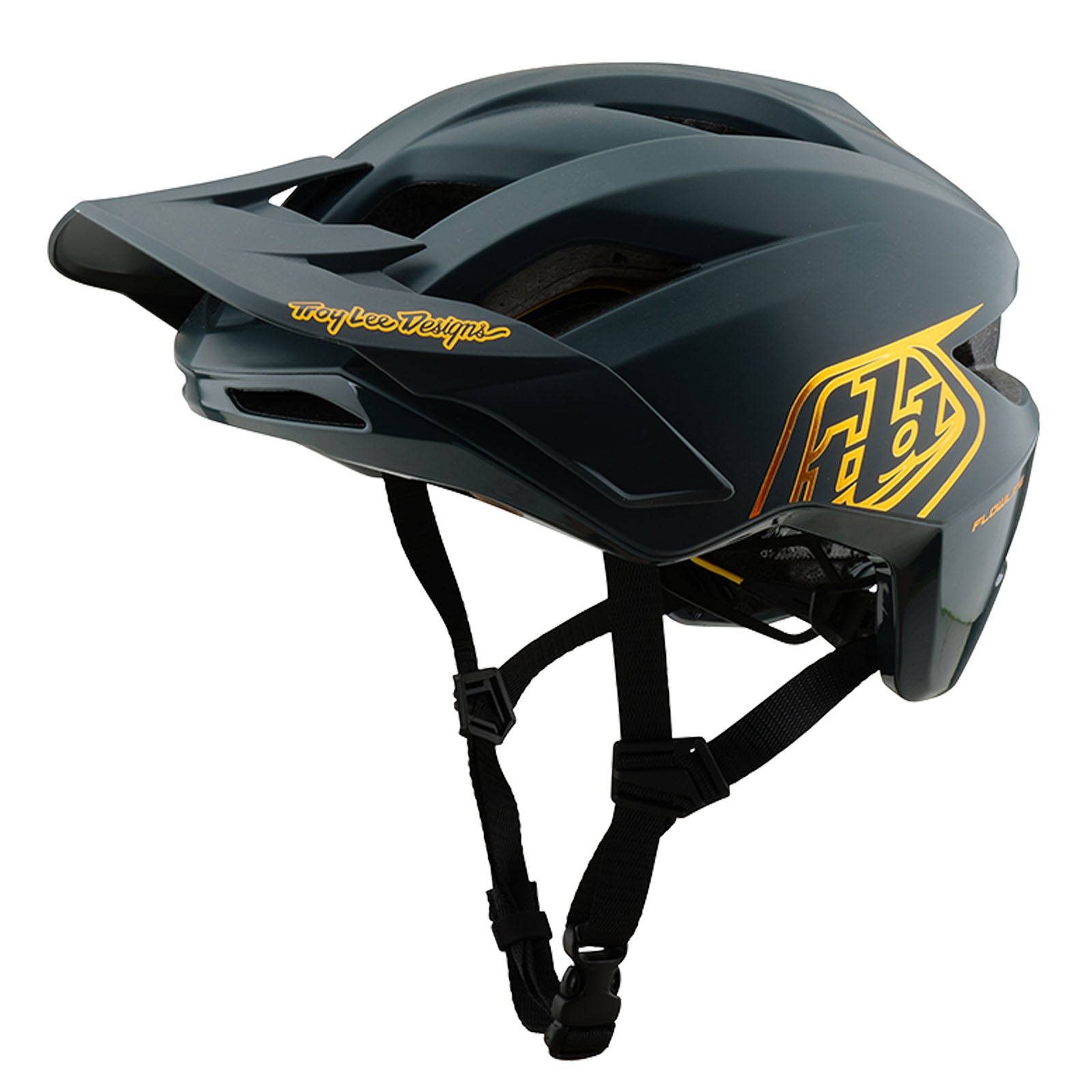 TLD Youth Flowline Helmet W/MIPS Point Grey / Gold