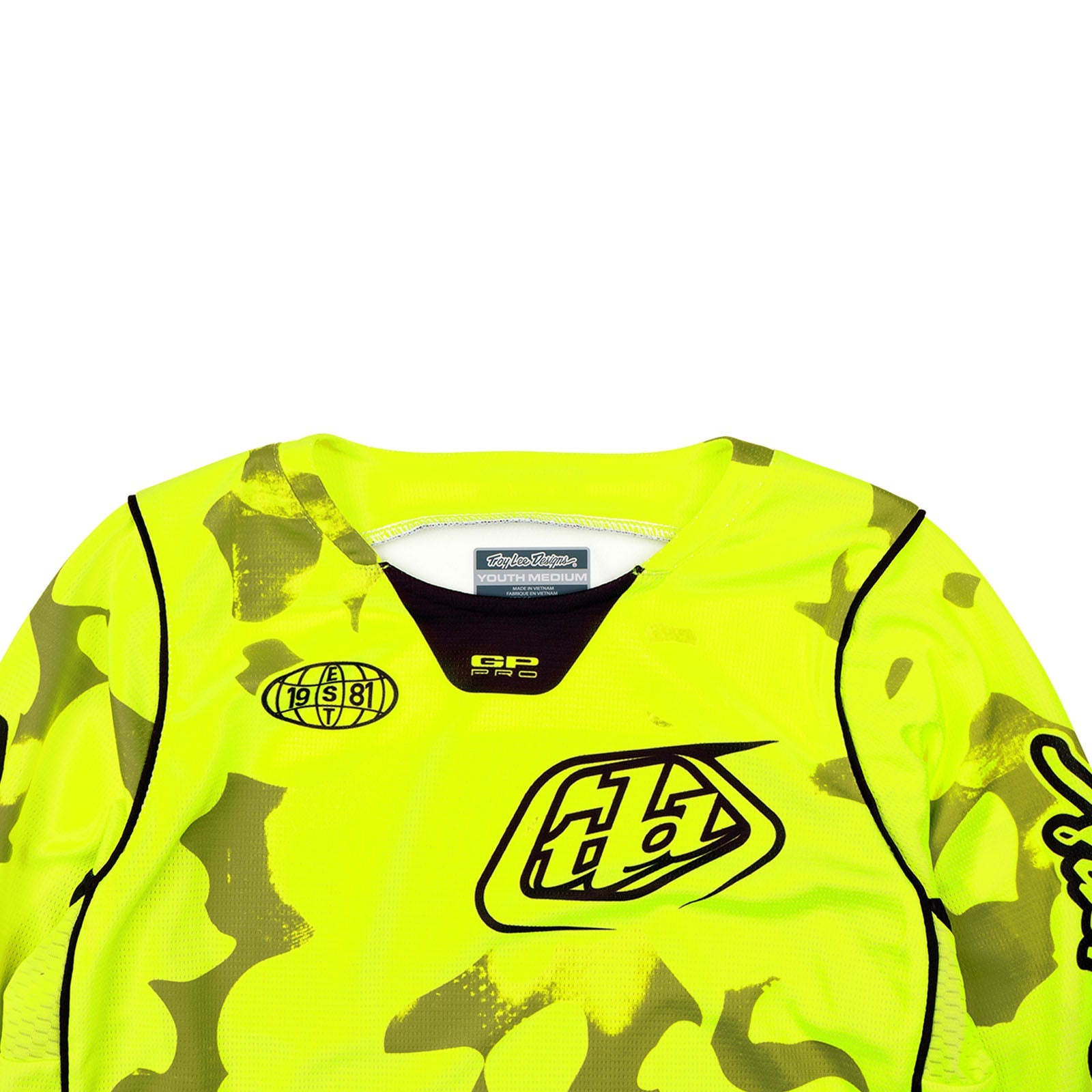 TLD Youth GP Pro Jersey Blotted Flo Yellow