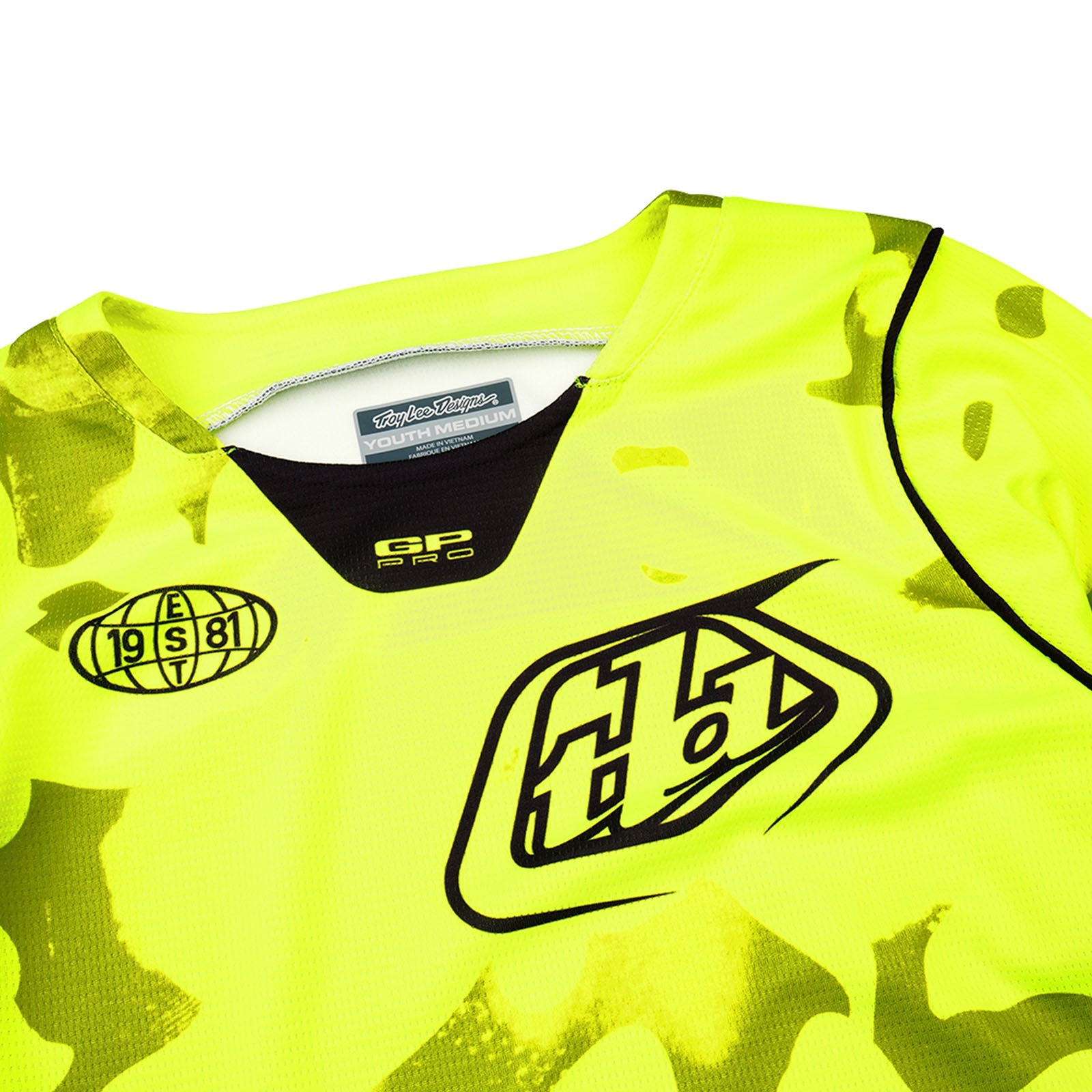 TLD Youth GP Pro Jersey Blotted Flo Yellow