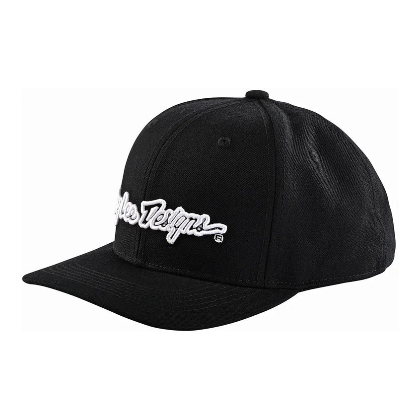 Snapback Hat Signature Black White