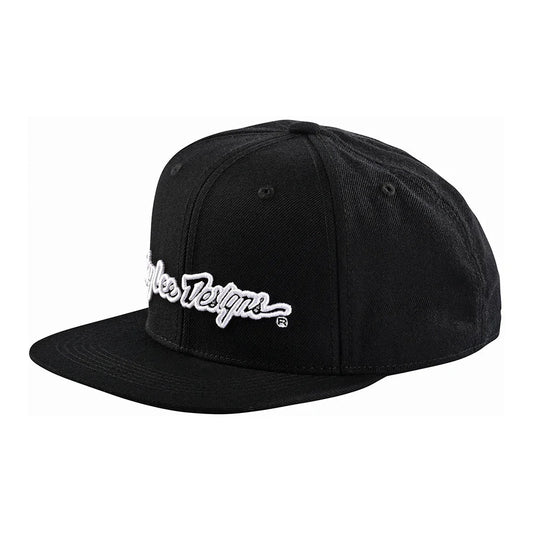 Troy Lee Snapback Hat Signature Black / White