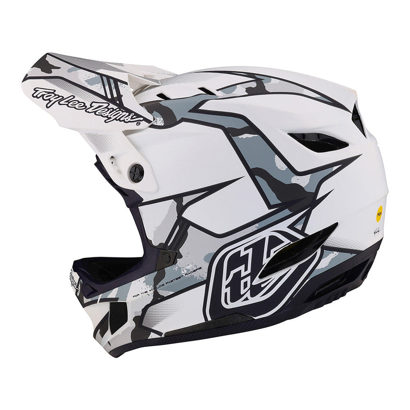 Troy Lee D4 Composite Helmet W/MIPS Matrix Camo White