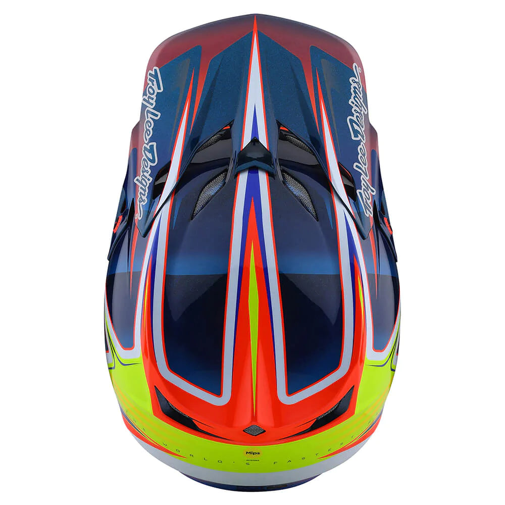 Troy Lee SE5 Carbon Helmet W/MIPS Lines Blue