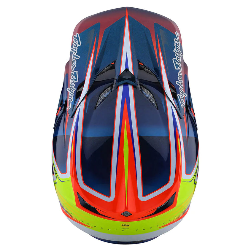 Troy Lee SE5 Carbon Helmet W/MIPS Lines Blue