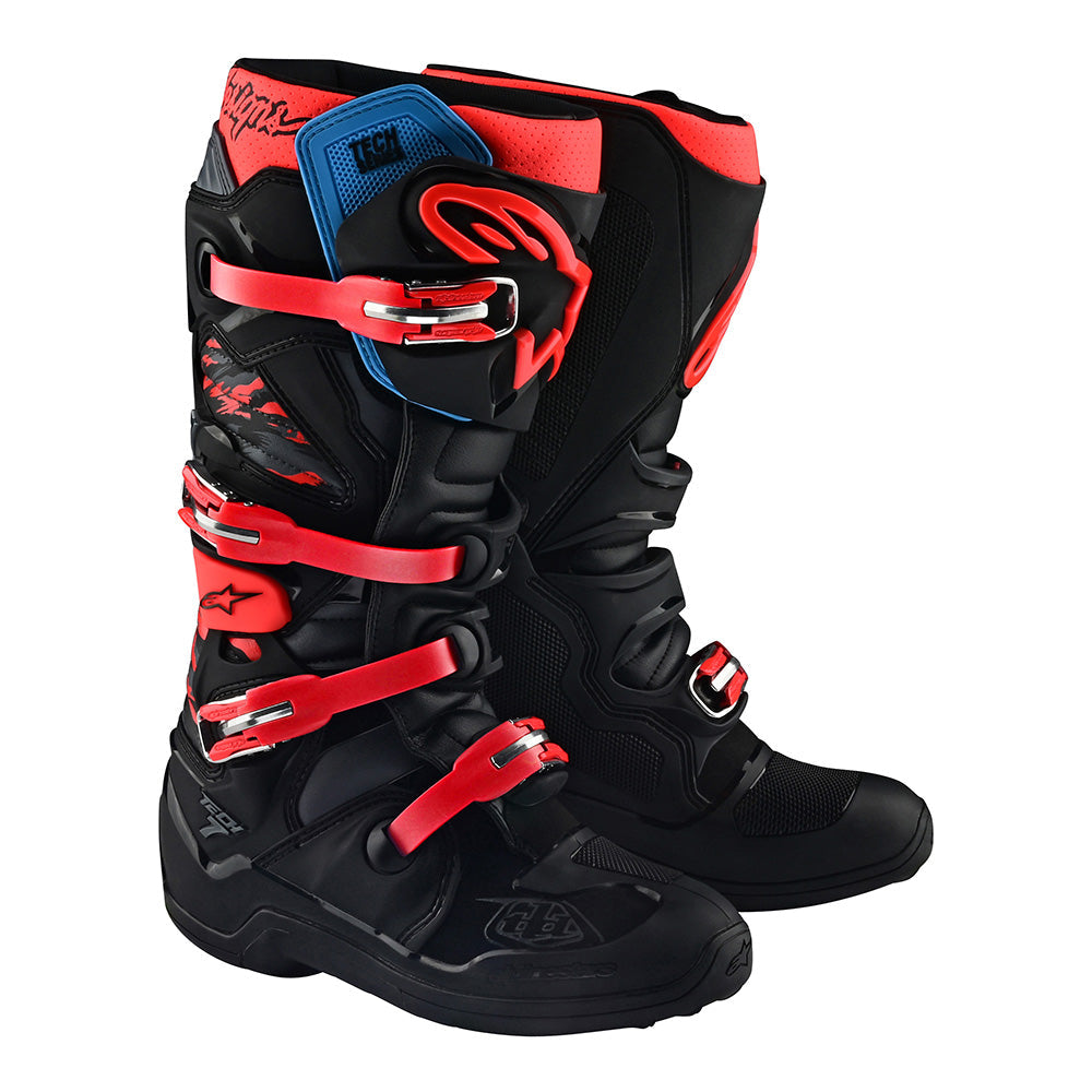 Alpinestars Tech 7 MX Boot Solid Black / Rocket Red – Troy Lee Designs UK